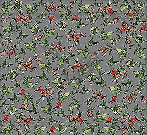 Background with wild hips - vector clip art