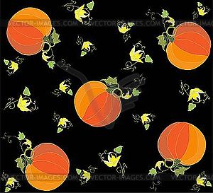 Background of pumpkins - vector image