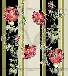 Background with roses - vector clipart