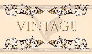 Vintage floral frame - vector image