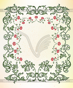 Floral frame - vector clipart