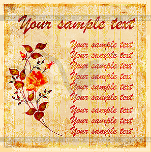 Vintage greeting card - vector clip art
