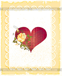 Vintage greeting card - vector clip art