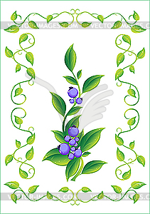 Berry in the frame - vector clipart