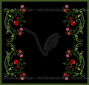 Vintage floral card - vector clipart