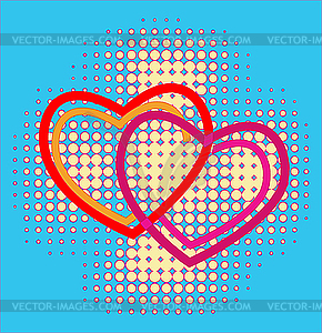 Сердце на фоне полутонов - изображение в векторе