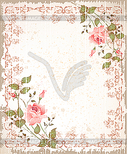 Vintage greeting card - vector clipart