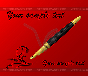 Vintage pen and paper - vector image