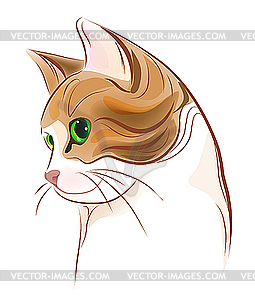 Ginger tabby cat - royalty-free vector image