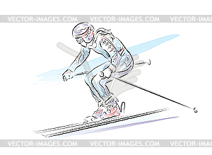 Skier - vector image