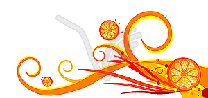 Abstract orange vignette - vector image