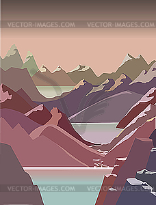 Mountain landscape - vector image