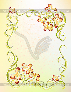 Floral frame - vector clipart