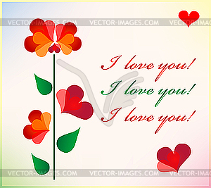 Valentines day greeting card - vector clipart