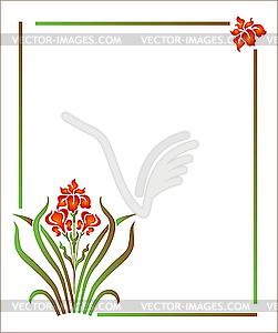 Floral frame - vector clipart