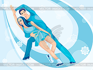 Figure skating - vector clipart