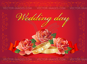 Wedding card - vector clip art