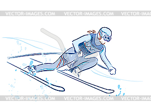 Skier - vector clip art