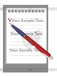 Pen and paper - vector clipart / vector image