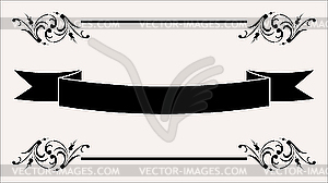 Ribbon and vignette - vector image