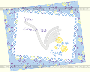 Flower card - vector clipart