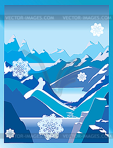 Winter background - vector clip art