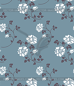 Seamless flower background - vector clipart