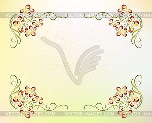 Floral frame - vector clip art