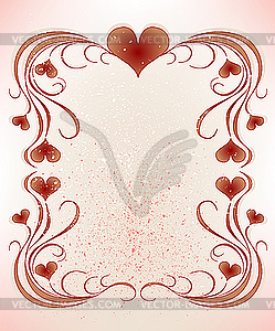 Frame for valentines day - color vector clipart