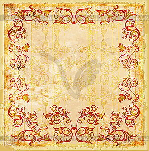 Old frame of flowers - vector clipart / vector image