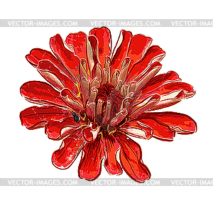 Red flower - vector clipart