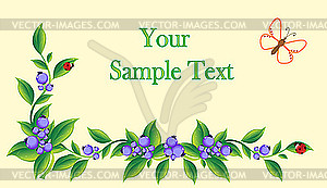 Background with berries - vector clipart