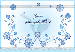 Winter card with snowflakes - vector clip art