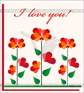 Valentines day greeting card - vector image