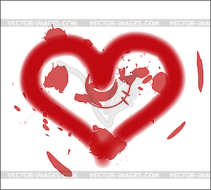 Red heart - vector clip art