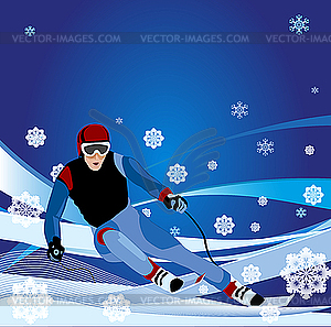 Skier - vector clipart