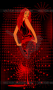 Clubbing girl - vector clipart