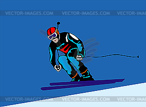 Skier - vector clipart