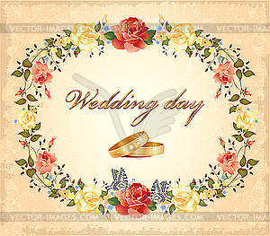 Wedding card - vector clip art