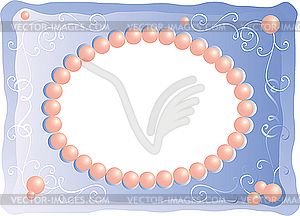 Blue pink frame - vector clipart