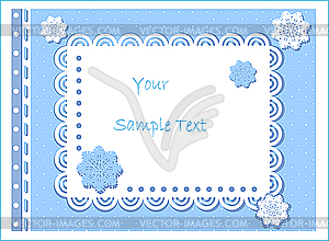 Winter card with snowflakes - vector image