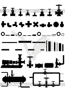 Apparatus and equipment for oil refining - vector image