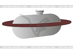 Buried urn - vector clipart