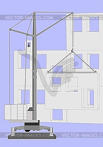 Строительный кран - изображение в векторе / векторный клипарт