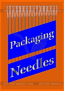 Set of needles - vector clipart