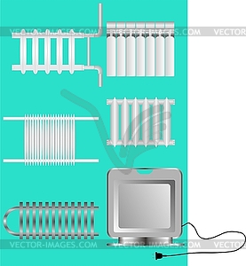 Devices heating facilities - vector clip art