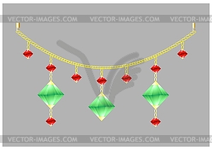 Necklace lantern - vector image