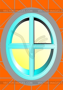 Oval window - vector clipart