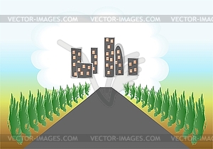 Road home  - vector image