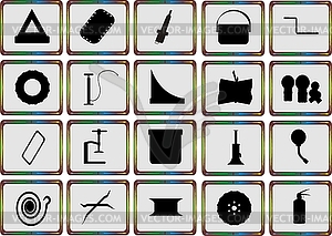 Spare parts for the car - royalty-free vector clipart